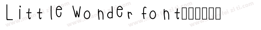 Little Wonder font字体转换